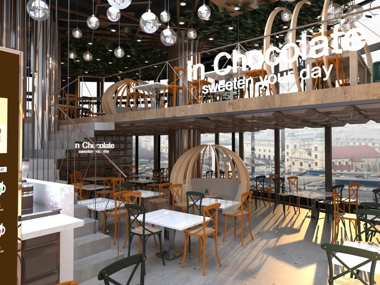 تصميم وتنفيذ سلسلة محلات انجوكليت في دريم مول