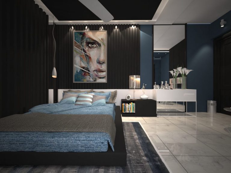 تصميم غرفة نوم شبابية في منطقة الوزيرية