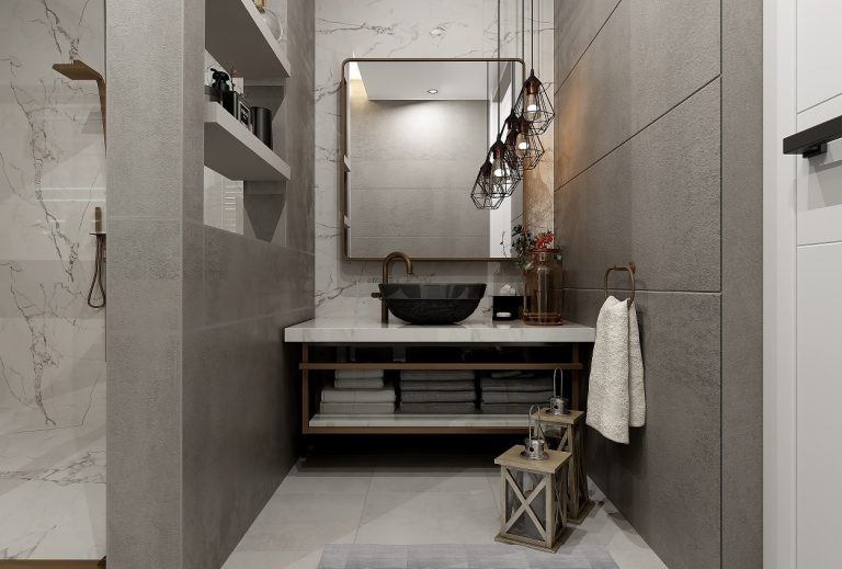 تصميم مقترح حمام مودرن