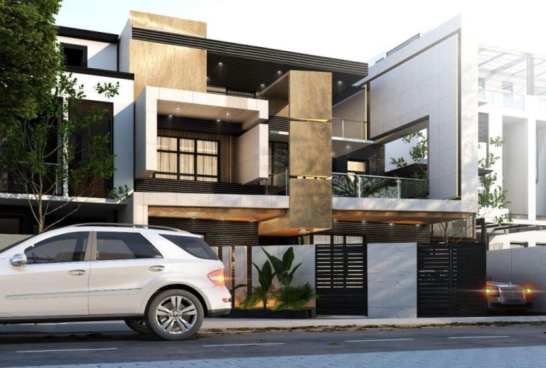 تصميم وتنفيذ واجهه بيت سكني في القادسية