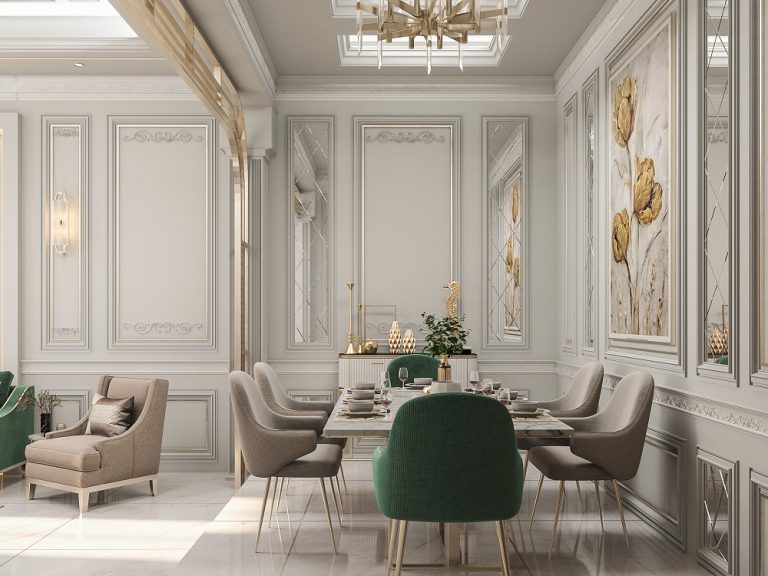 تصميم وتنفيذ استقبال كلاسك في منطقة الكرادة